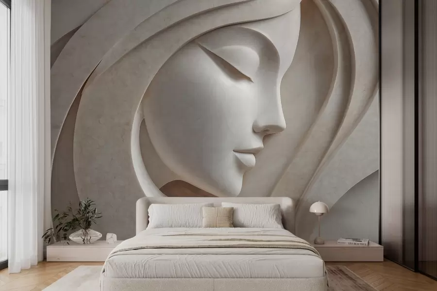 wall murals Женски профил у стилу барељефа w05569