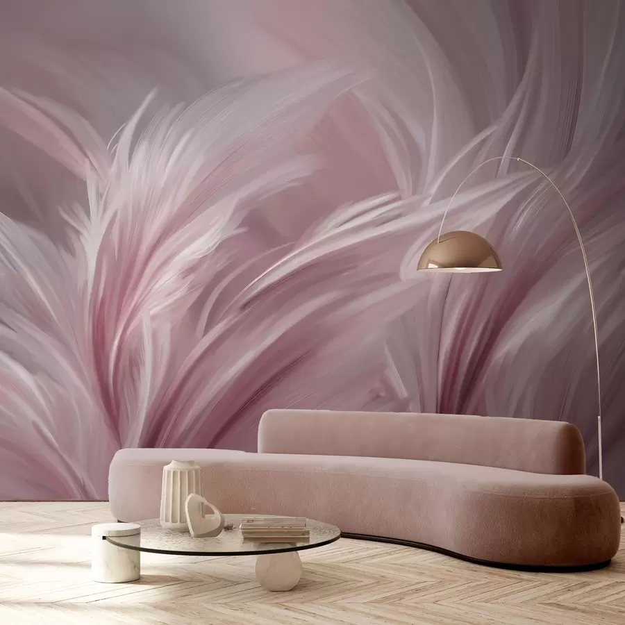 wall murals Елегантно перје у нијансама ружичасте w05658v1