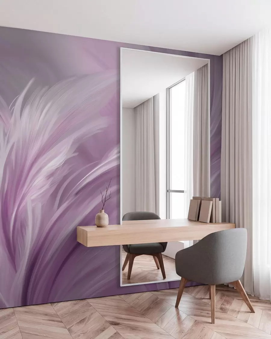 wall murals Елегантно перје у нијансама љубичасте w05658v2