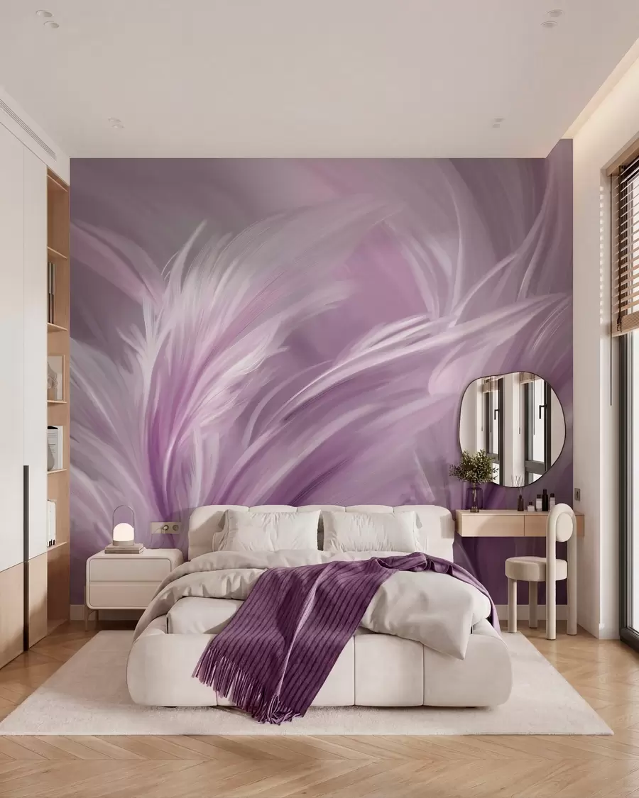 wall murals Елегантно перје у нијансама љубичасте w05658v2