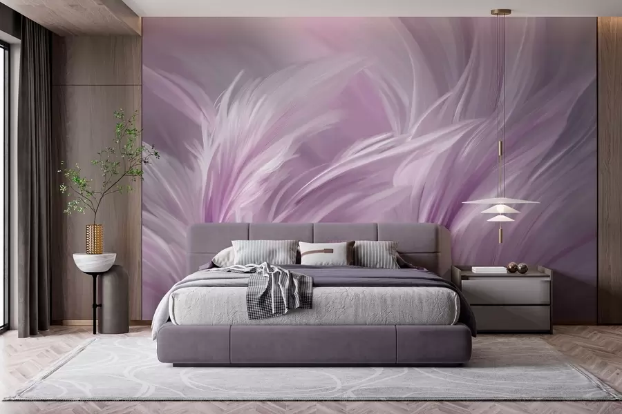 wall murals Елегантно перје у нијансама љубичасте w05658v2
