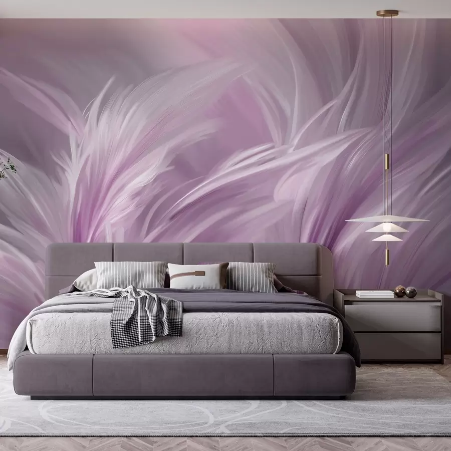 wall murals Елегантно перје у нијансама љубичасте w05658v2