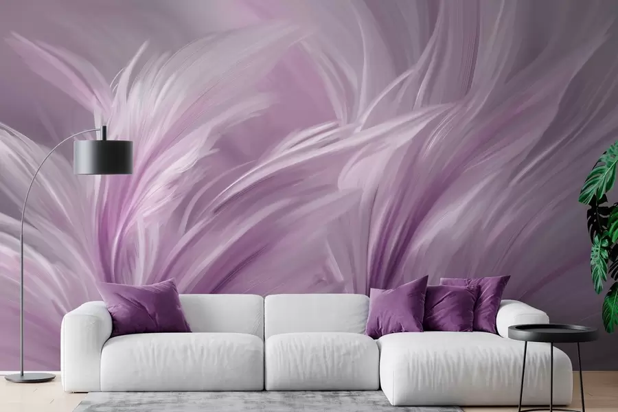 wall murals Елегантно перје у нијансама љубичасте w05658v2
