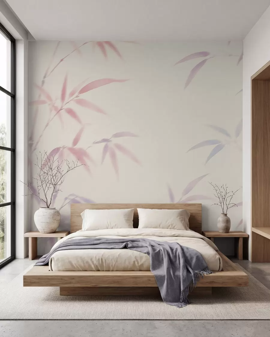 wall murals Апстрактни бамбусови листови w05666