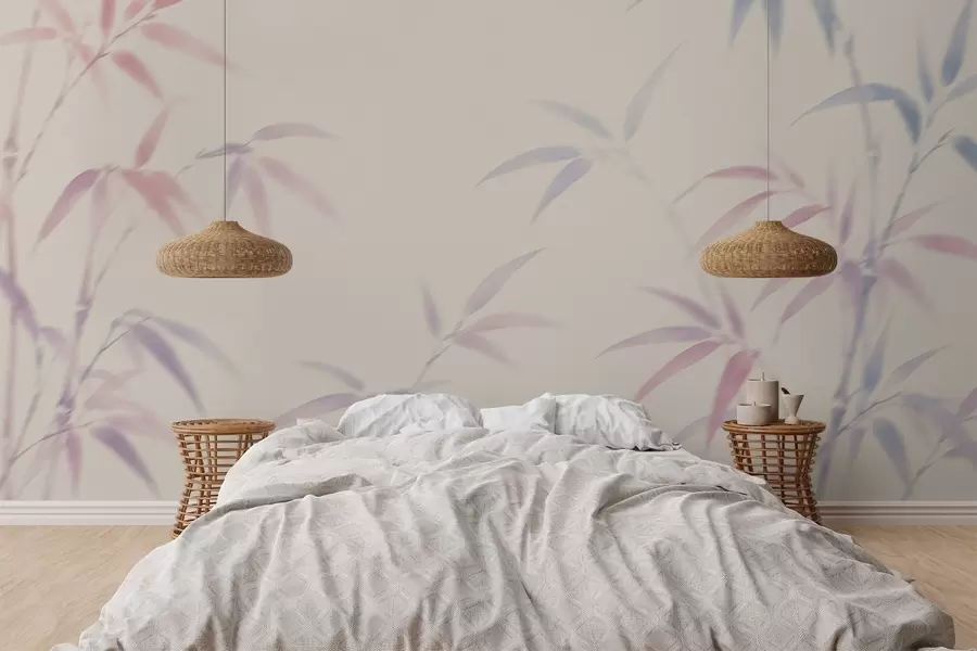 wall murals Апстрактни бамбусови листови w05666