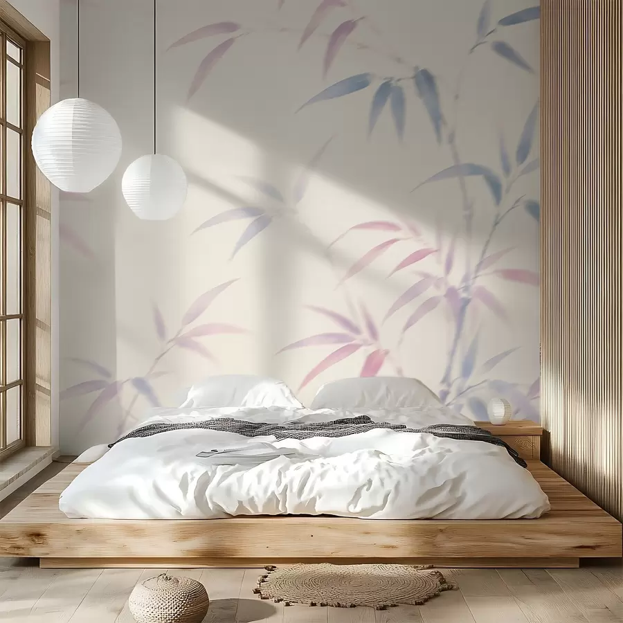 wall murals Апстрактни бамбусови листови w05666