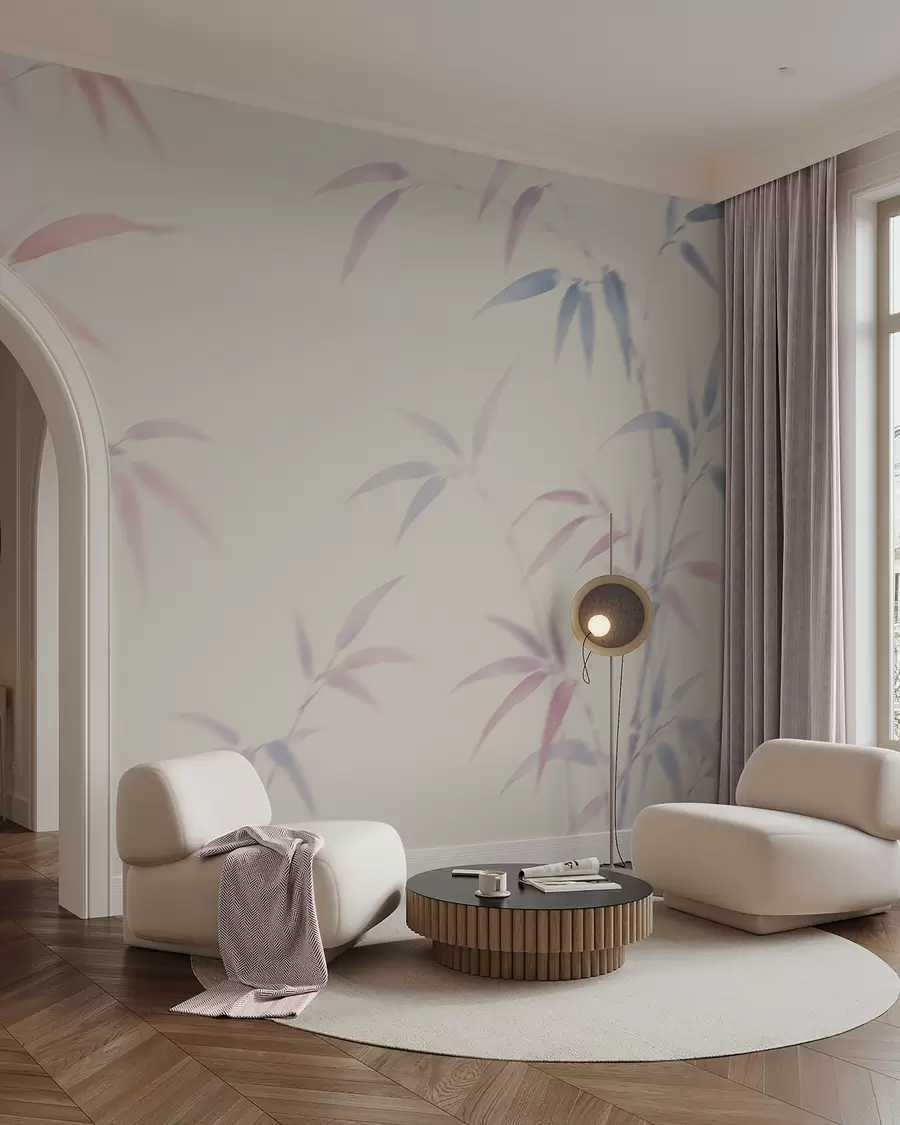 wall murals Апстрактни бамбусови листови w05666