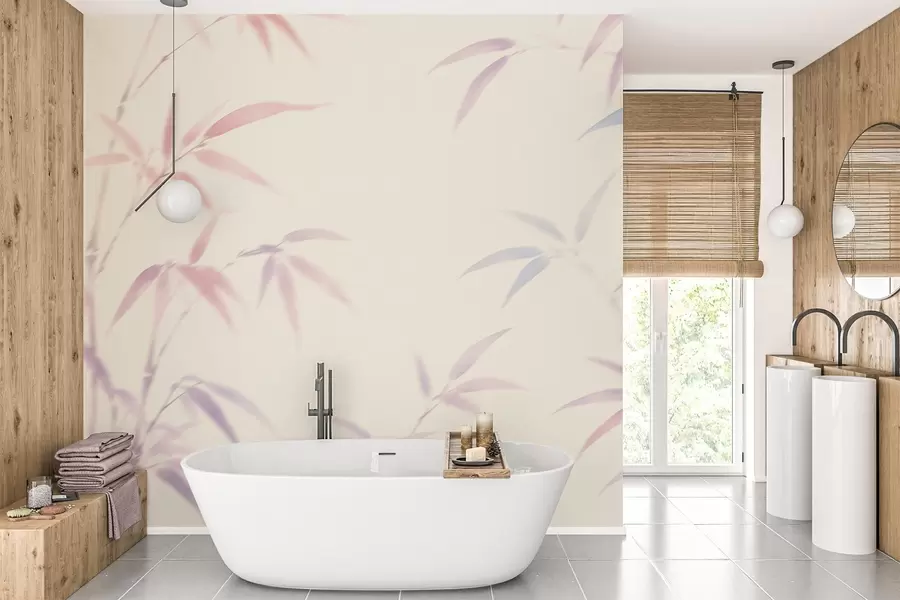 wall murals Апстрактни бамбусови листови w05666