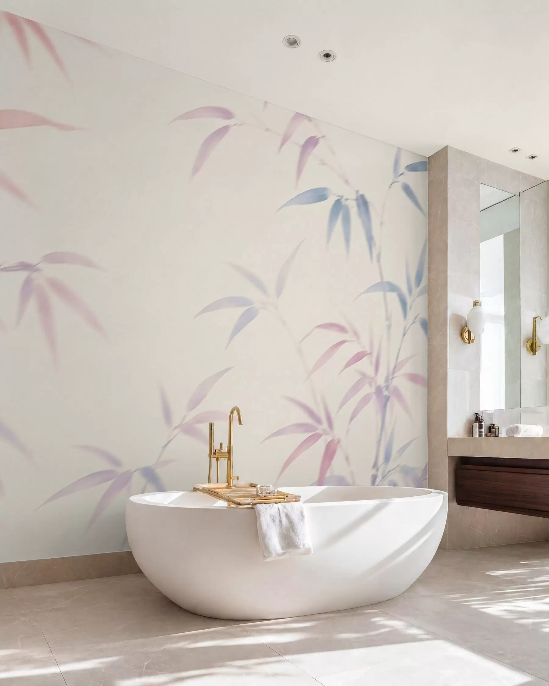 wall murals Апстрактни бамбусови листови w05666