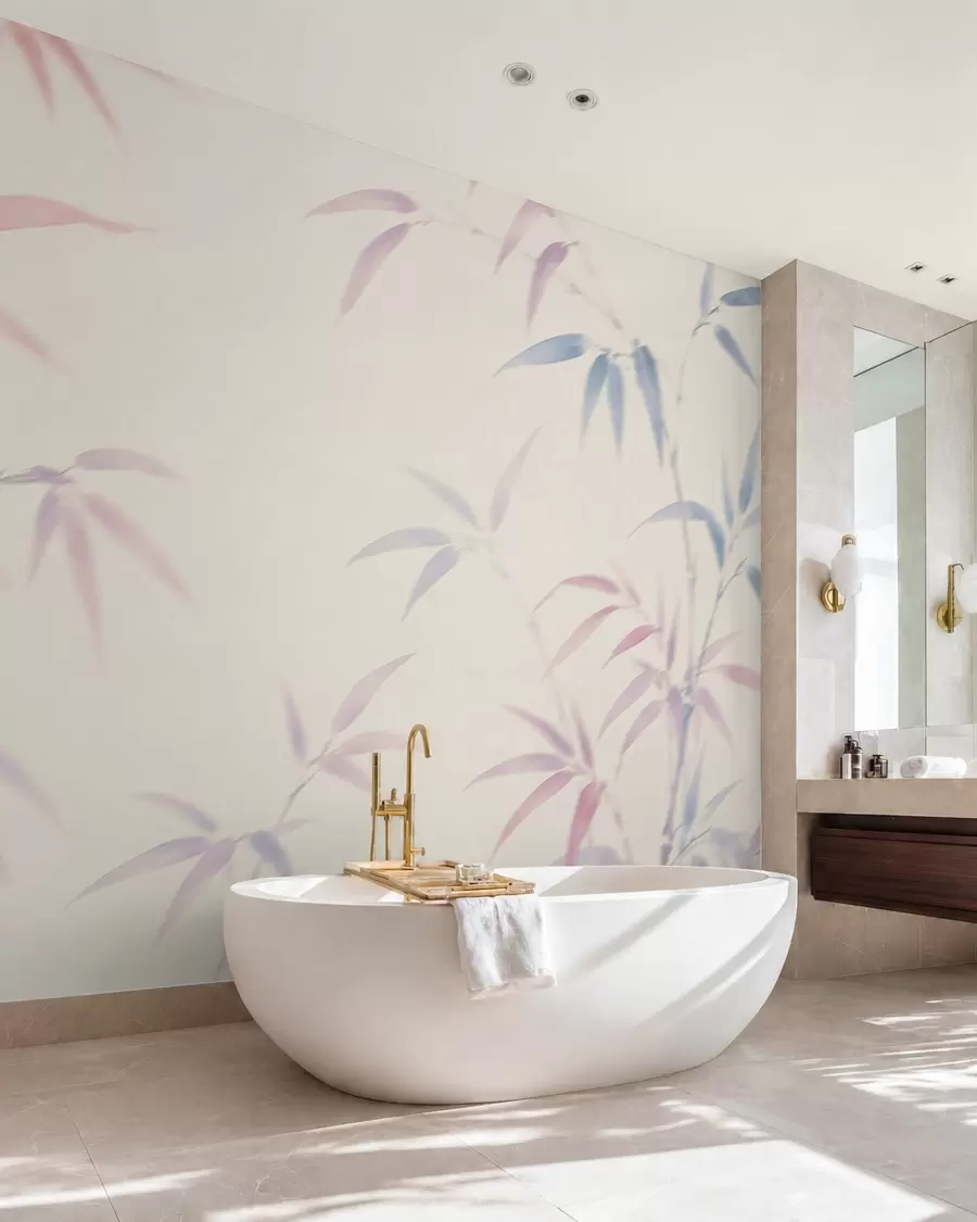 wall murals Апстрактни бамбусови листови w05666