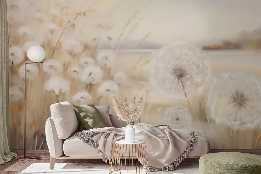 wall murals Апстрактна имитација сликања маслачака w05671