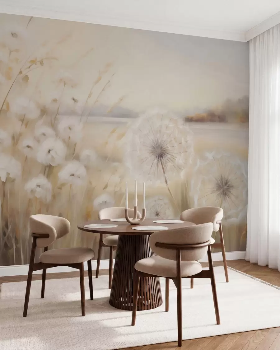 wall murals Апстрактна имитација сликања маслачака w05671