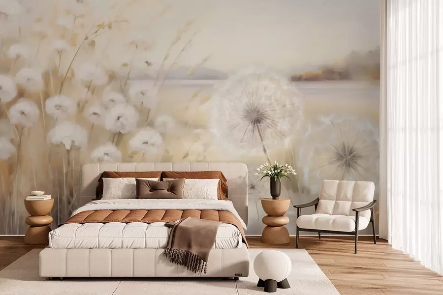 wall murals Апстрактна имитација сликања маслачака w05671