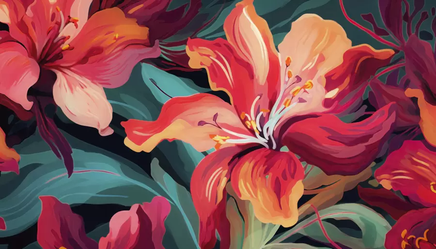 wall murals Љиљани w05675