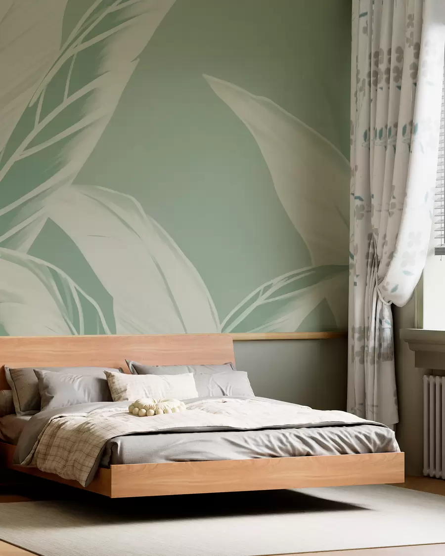 wall murals Дуги листови банане w05681