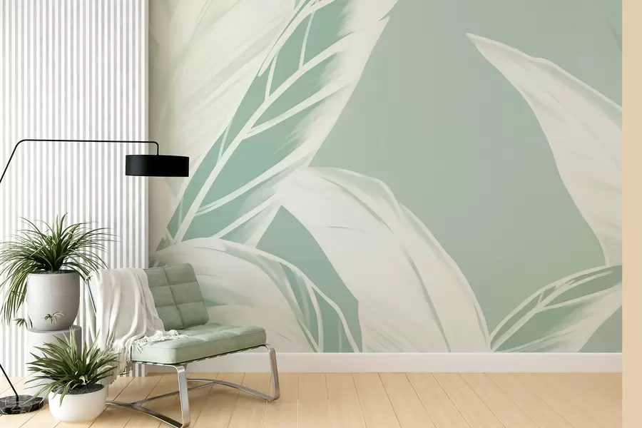 wall murals Дуги листови банане w05681