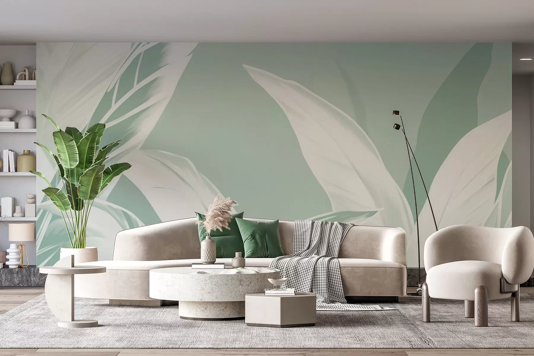 wall murals Дуги листови банане w05681