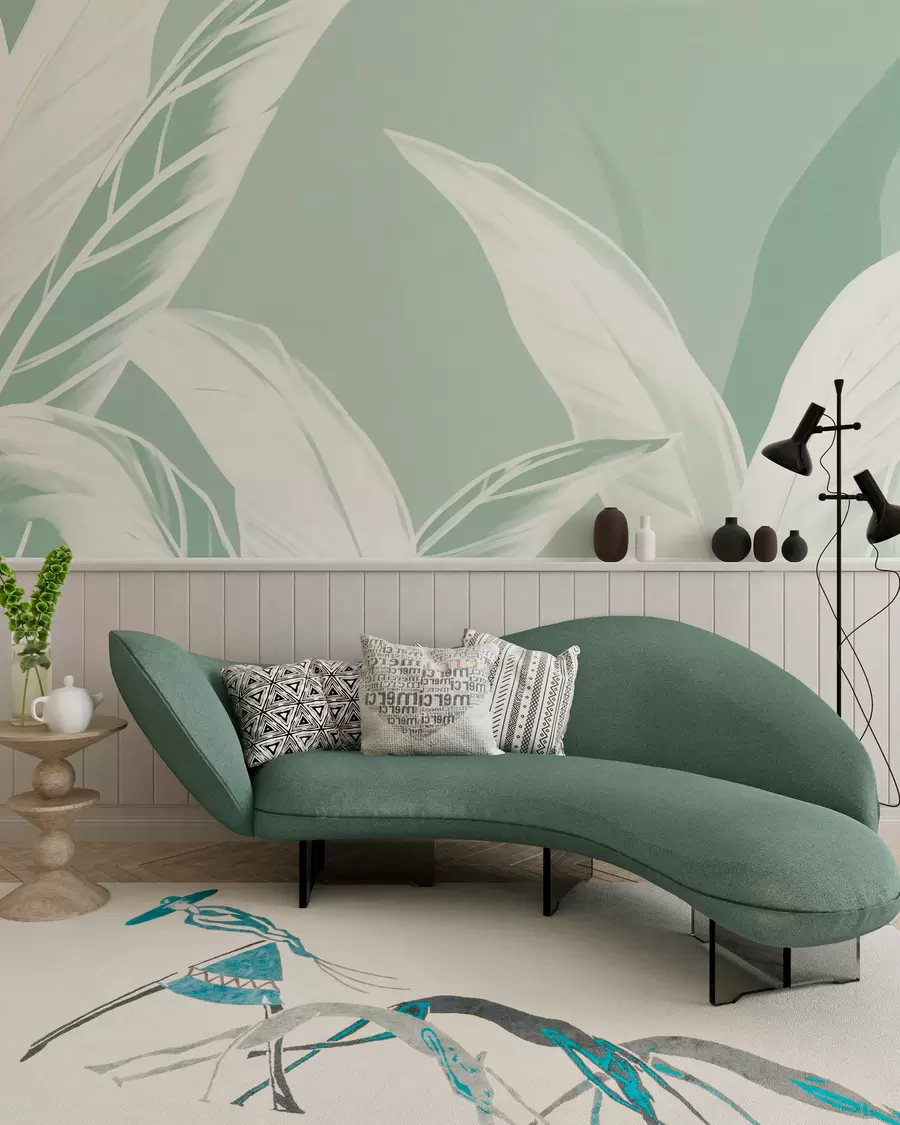wall murals Дуги листови банане w05681