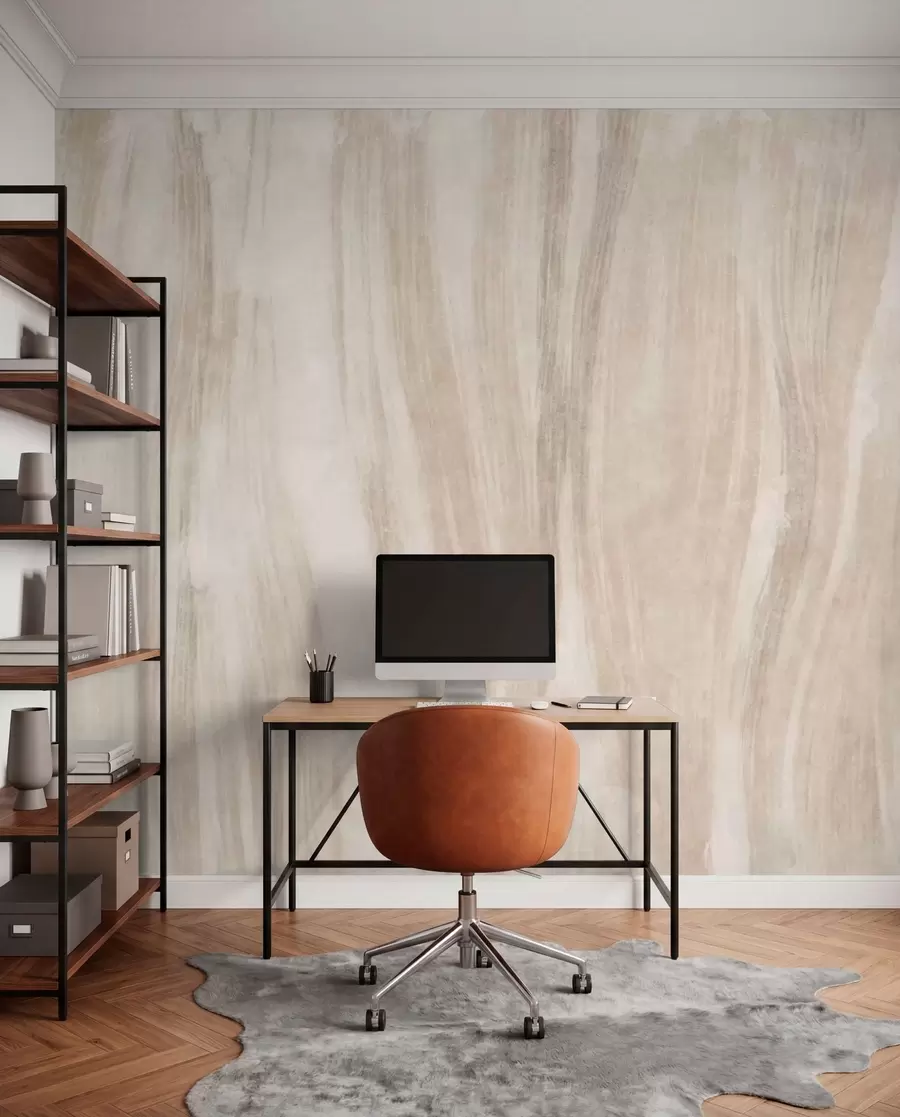 wall murals Лагана апстрактна текстура са меким вертикалним прелазима у кремастим нијансама w05686