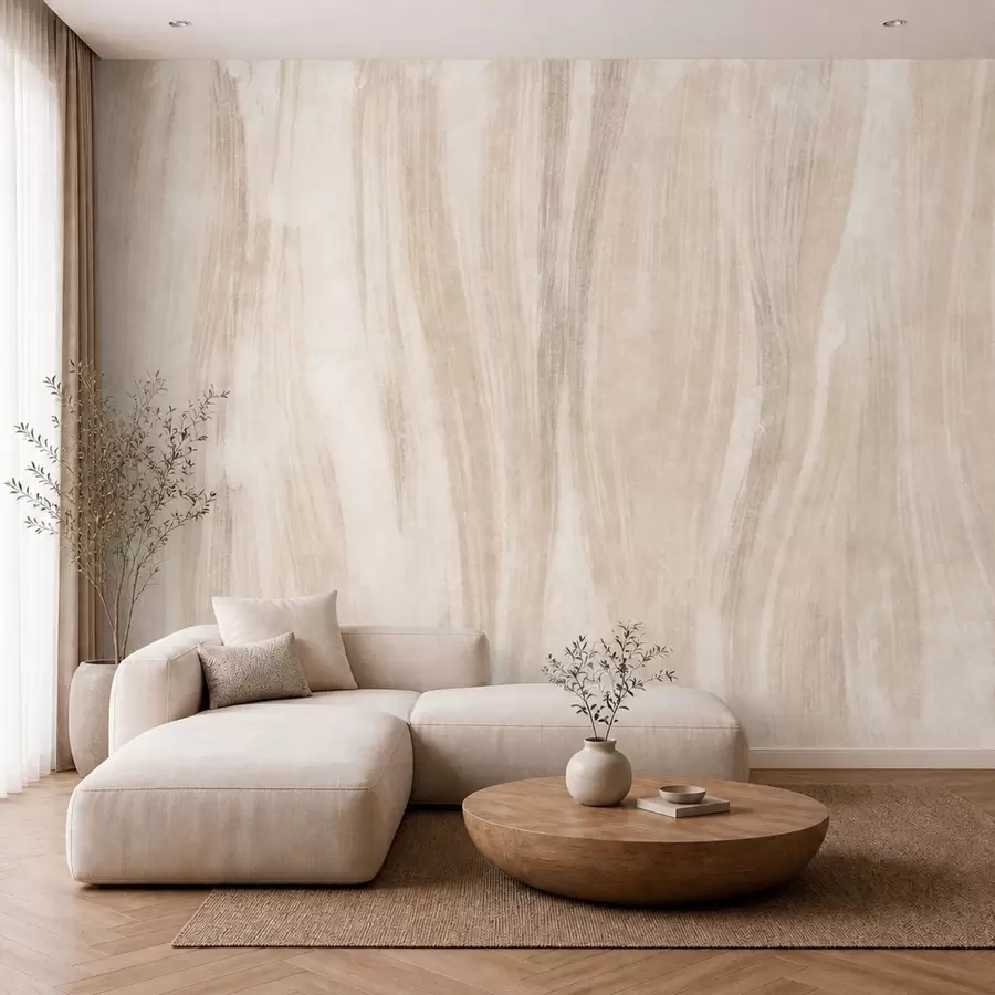 wall murals Лагана апстрактна текстура са меким вертикалним прелазима у кремастим нијансама w05686