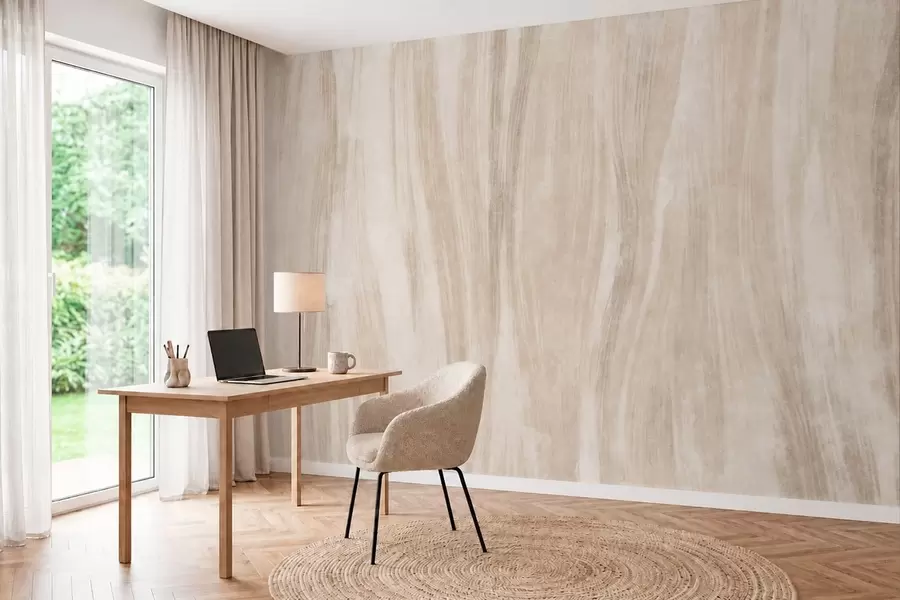 wall murals Лагана апстрактна текстура са меким вертикалним прелазима у кремастим нијансама w05686