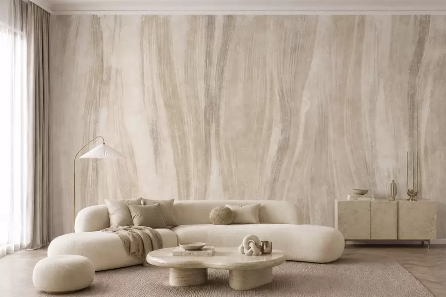 wall murals Лагана апстрактна текстура са меким вертикалним прелазима у кремастим нијансама w05686