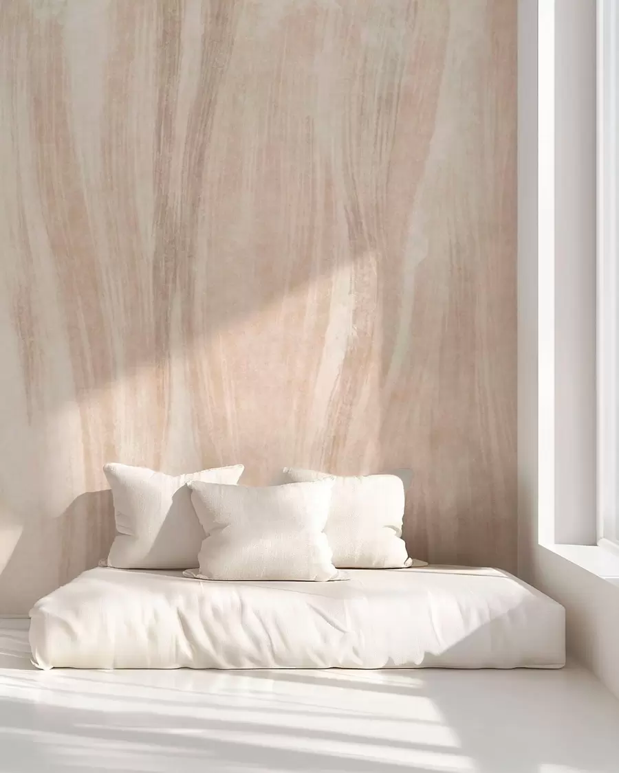 wall murals Лагана апстрактна текстура са меким вертикалним прелазима у кремастим нијансама w05686