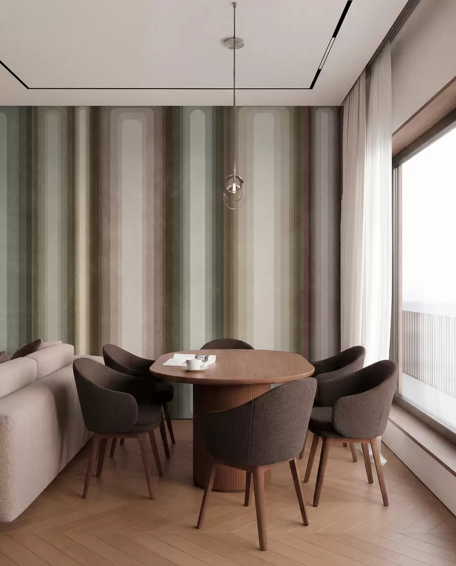 wall murals Текстурирани апстрактни вертикални заобљени правоугаоници у пригушеним тоновима смеђе, беж и бледо ружичасте боје w09905