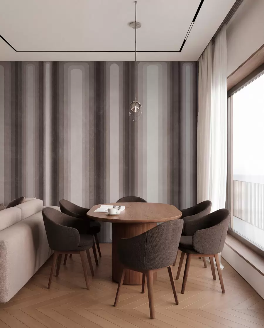 wall murals Текстурирани апстрактни вертикални заобљени правоугаоници у пригушеним тоновима браон боје w09905v1