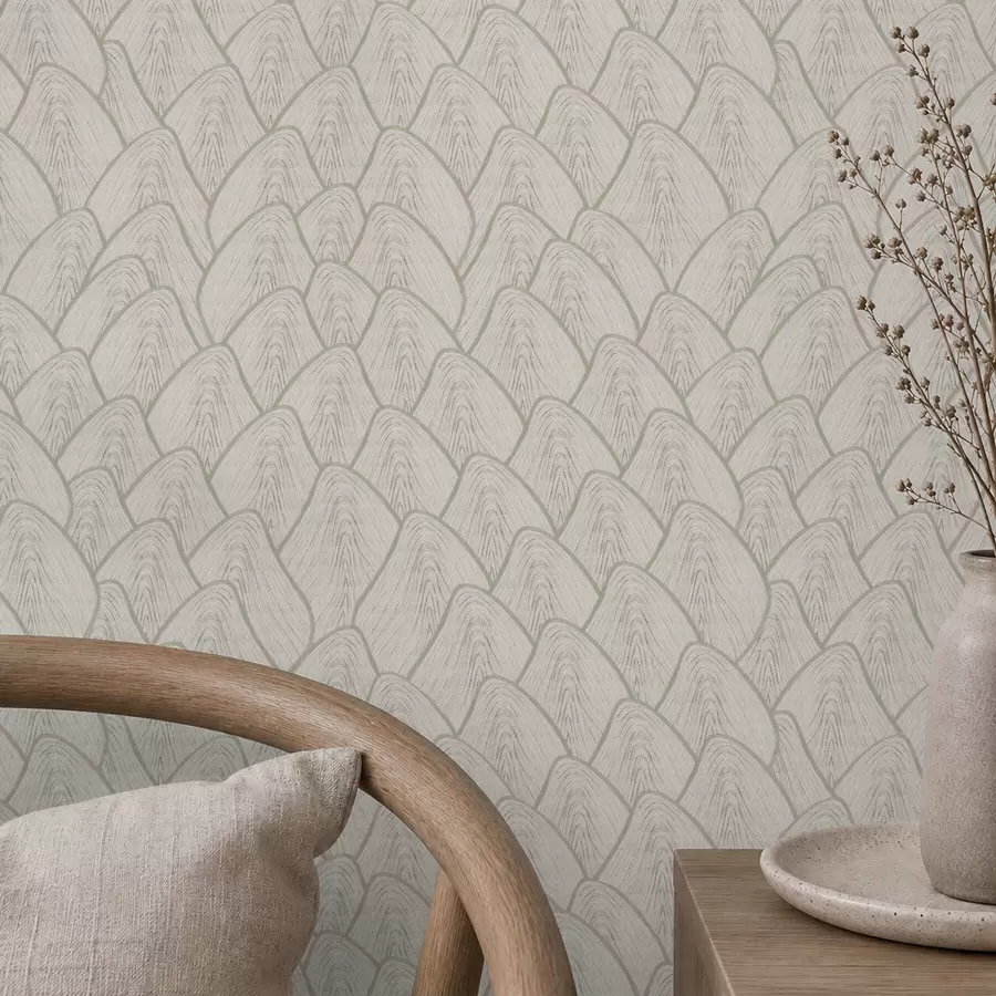 wall murals Апстрактни узорак брда у природним тоновима a01129