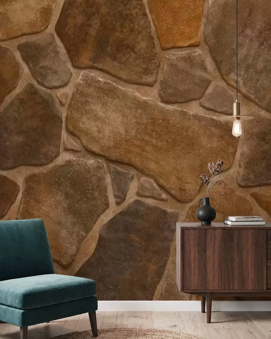 wall murals Текстура зидане природне камене зидине са неправилним облицима w05690