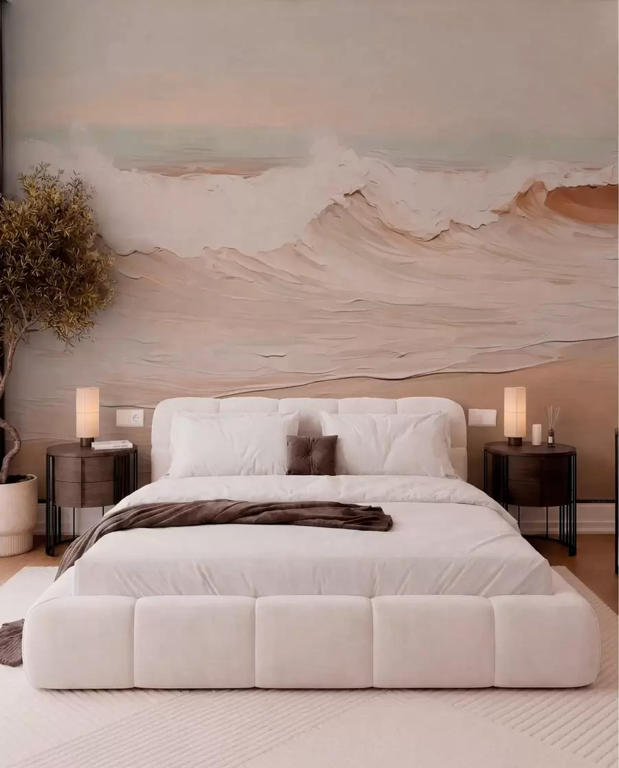 wall murals Апстрактни океански таласи у пастелним тоновима w05697
