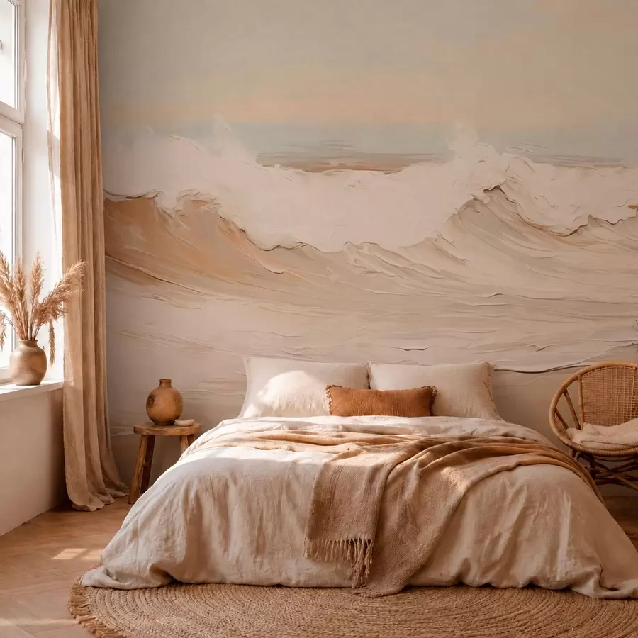 wall murals Апстрактни океански таласи у пастелним тоновима w05697
