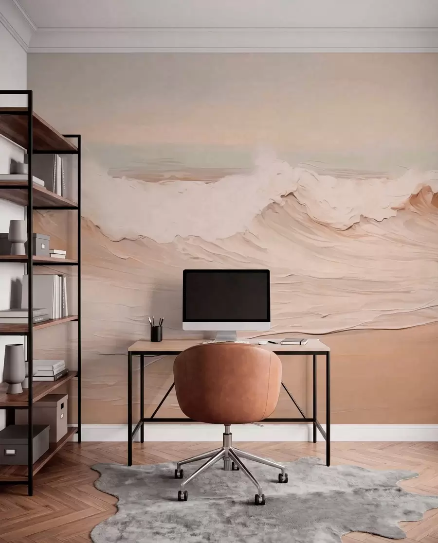 wall murals Апстрактни океански таласи у пастелним тоновима w05697