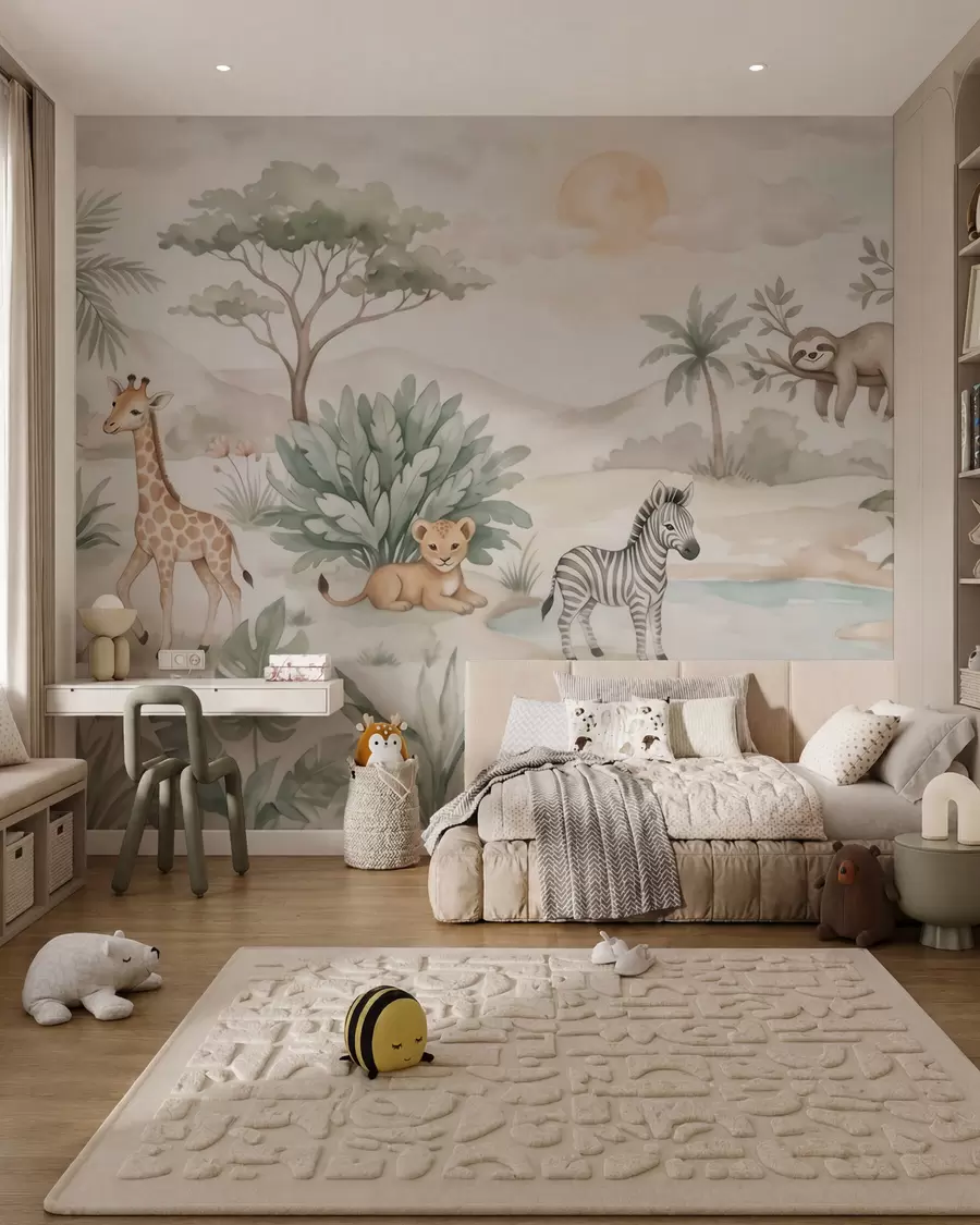 wall murals Safari u akvarelu w09888