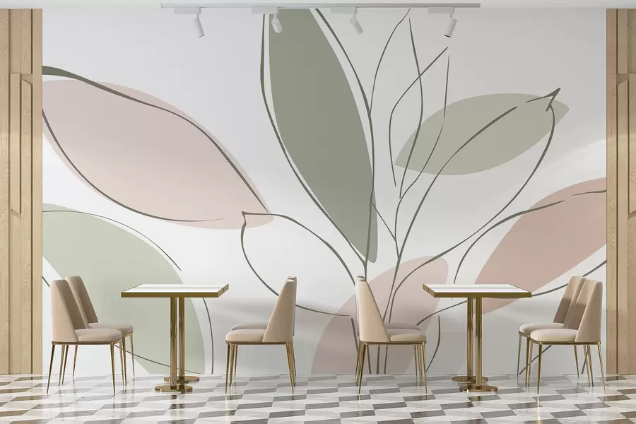 wall murals Апстрактни листови w05710