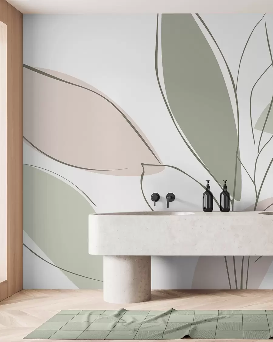 wall murals Апстрактни листови w05710