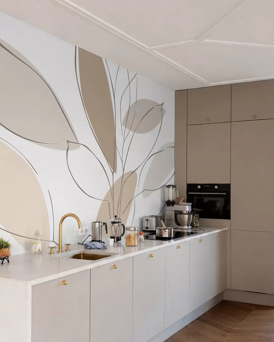 wall murals Апстрактни листови w05710v2