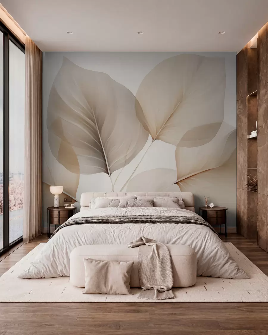 wall murals Lišće u blagom svetlu w05108