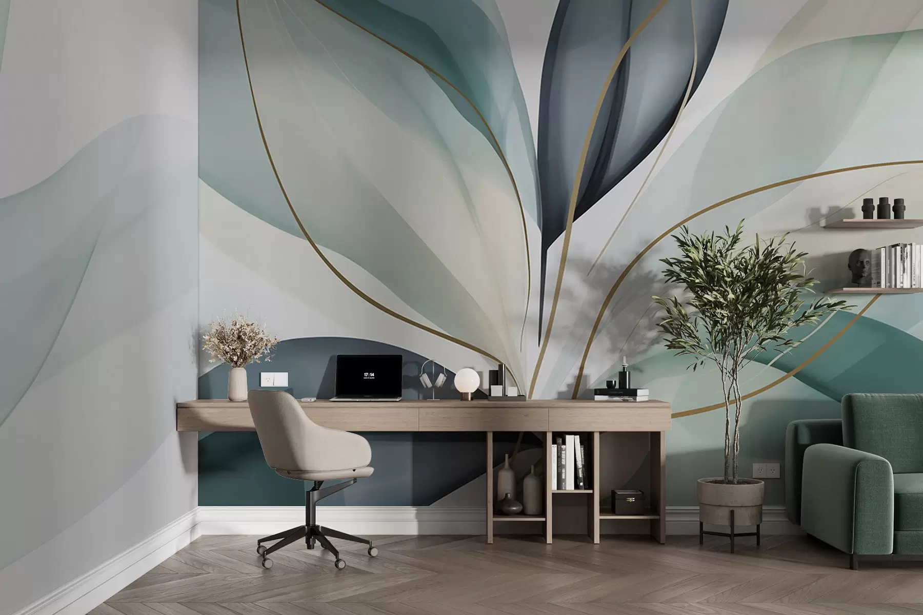 wall murals Апстрактно лишће w05706
