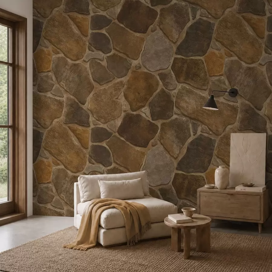 wall murals Узорак природног камена у топлим тоновима w05691