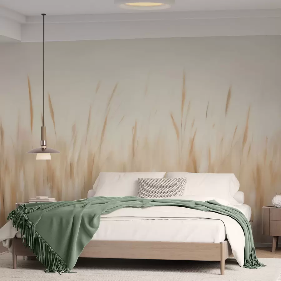 wall murals Апстрактна имитација слике суве траве w05503