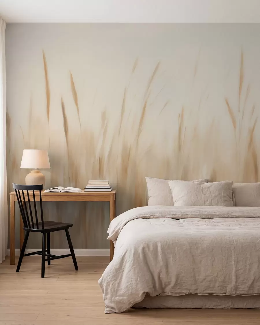 wall murals Апстрактна имитација слике суве траве w05503