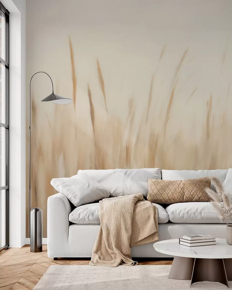wall murals Апстрактна имитација слике суве траве w05503