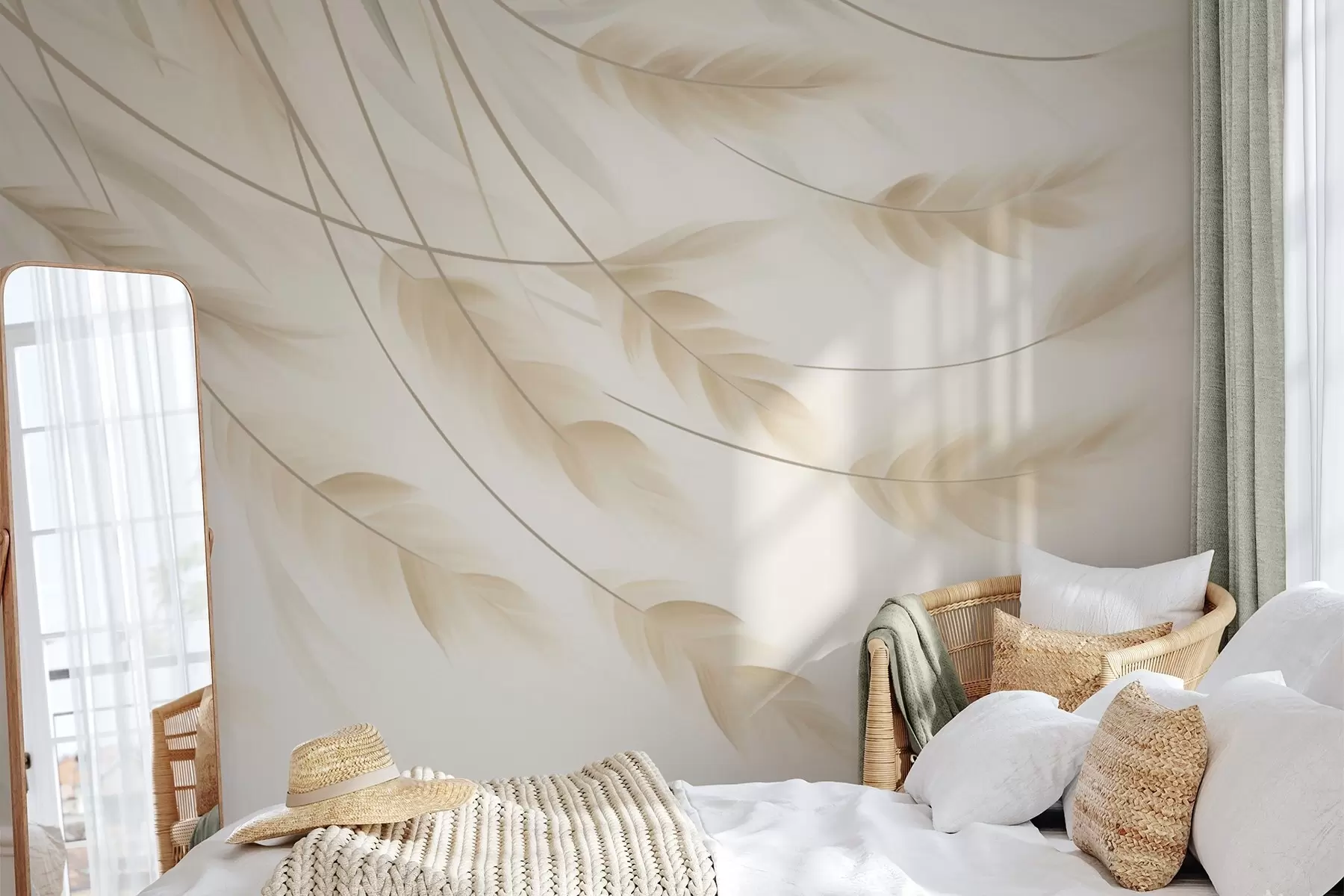 wall murals Апстрактна слика имитације класја кукуруза w05589