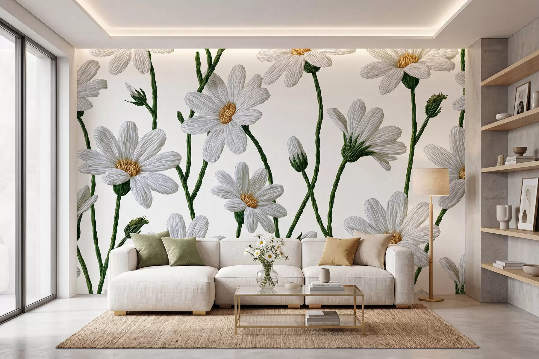 wall murals Беле дивље тратинчице w09915