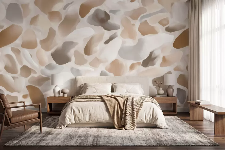 wall murals Апстрактна природна терацо текстура у светлим тоновима w09933