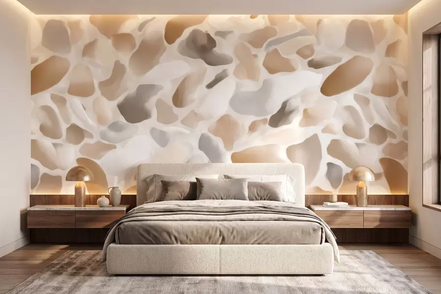 wall murals Апстрактна природна терацо текстура у светлим тоновима w09933