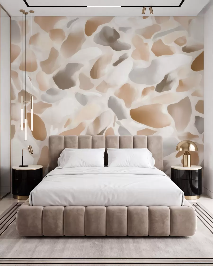 wall murals Апстрактна природна терацо текстура у светлим тоновима w09933