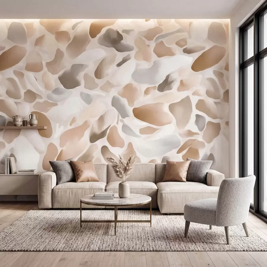 wall murals Апстрактна природна терацо текстура у светлим тоновима w09933